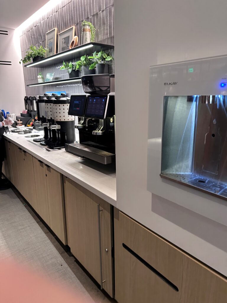 a coffee machine on a counter
