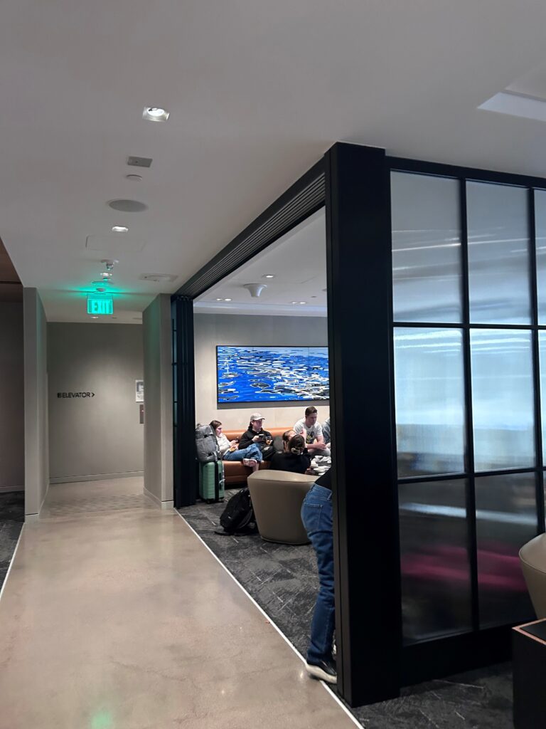 a group of people sitting in a room