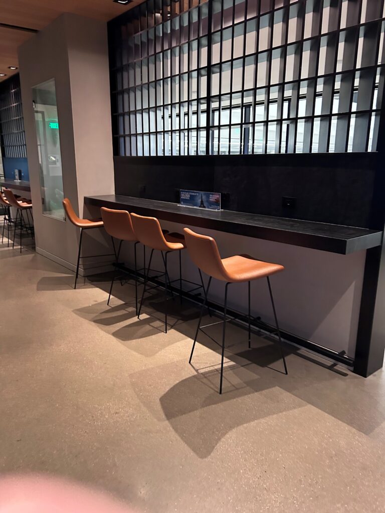 a row of chairs in a room