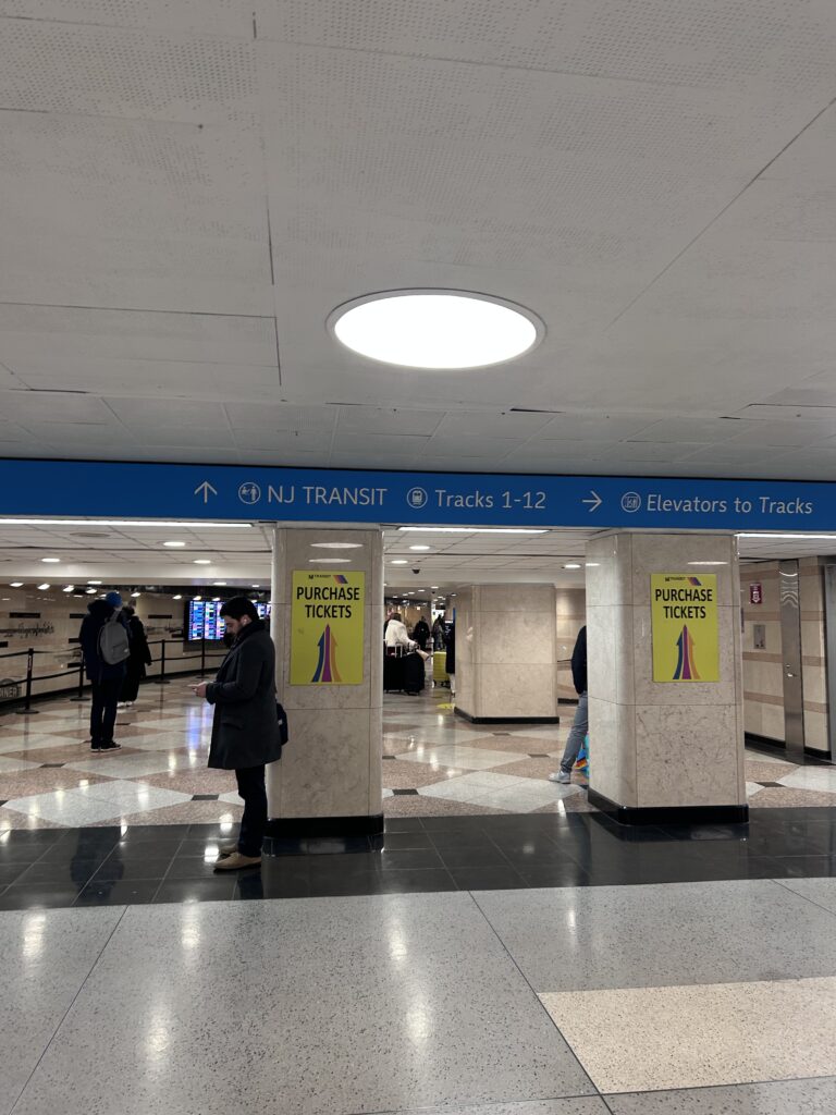 people standing in a building