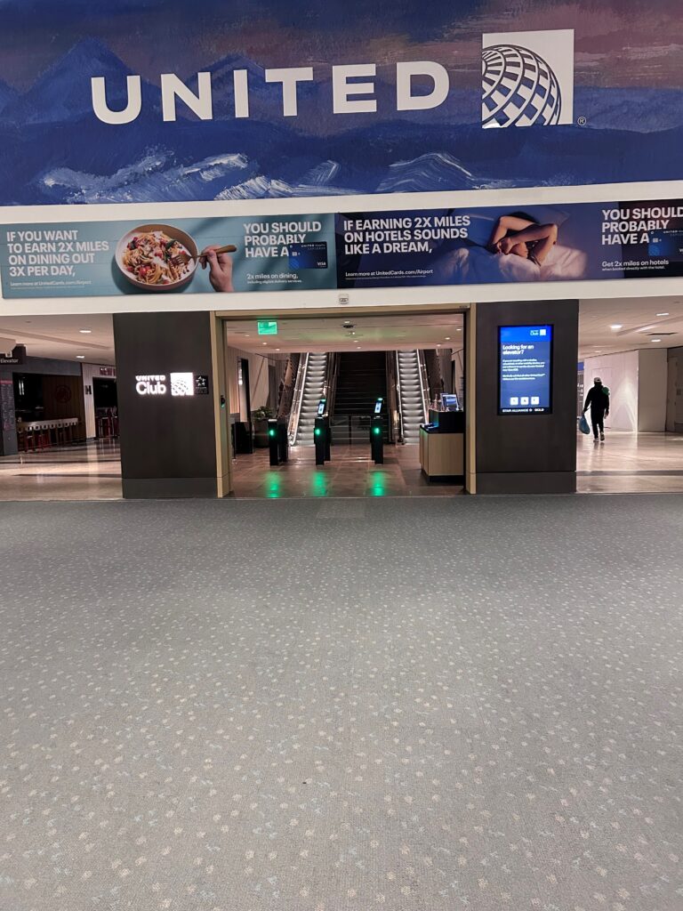 a large sign in a building