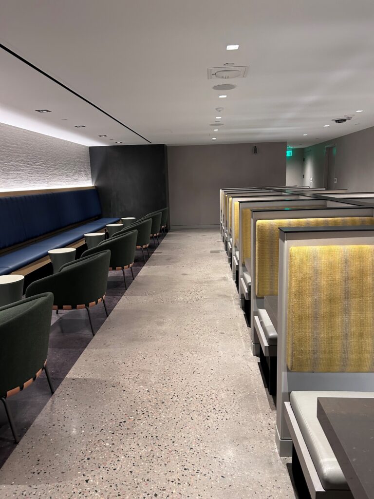 a row of chairs in a room