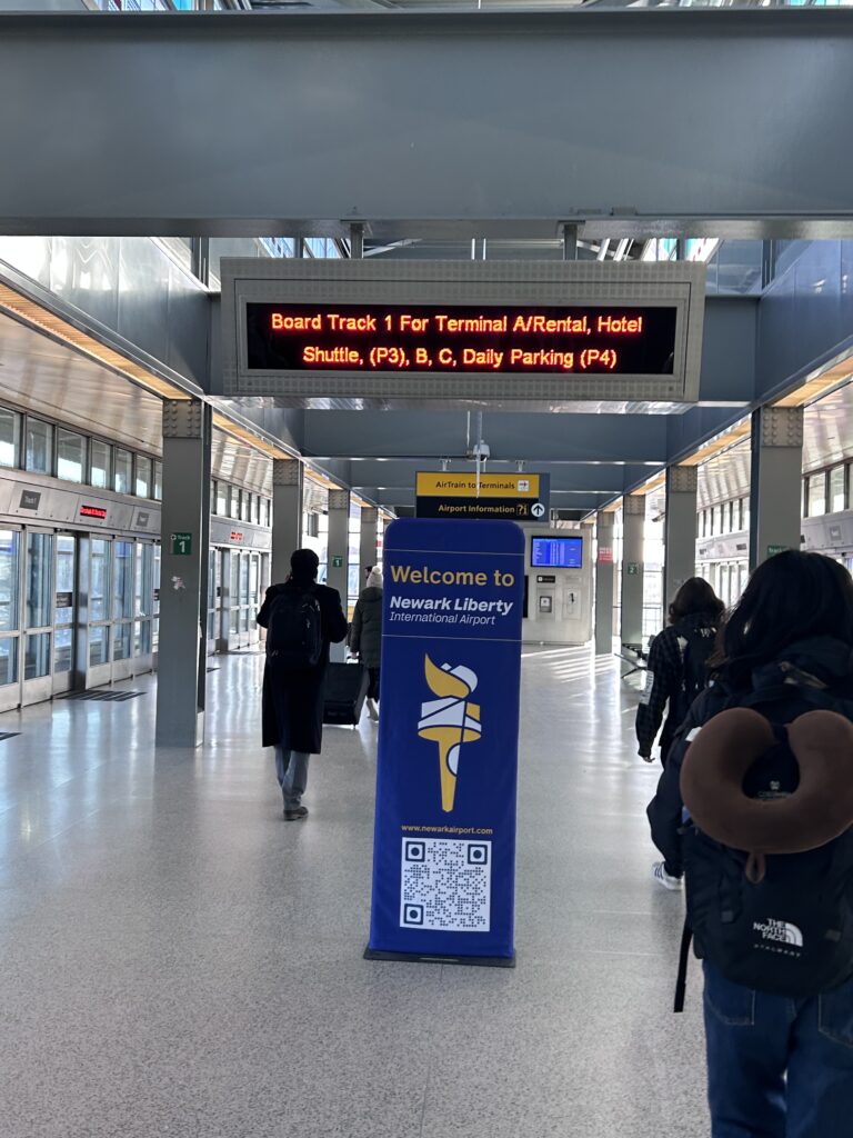 a group of people in a building