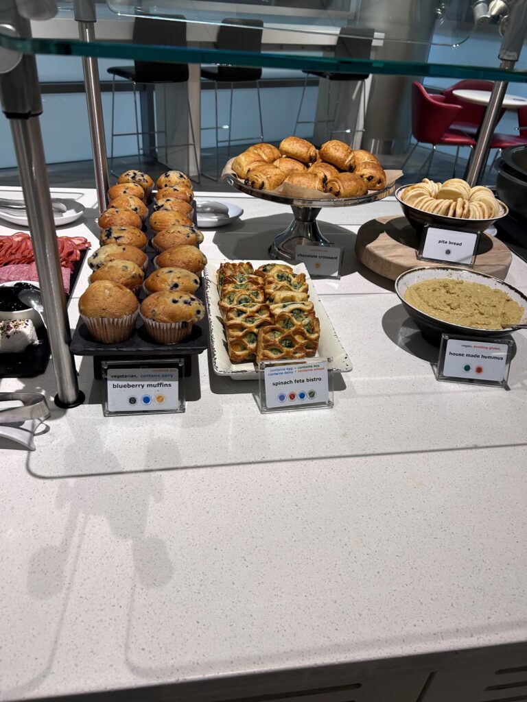 a table with food on it