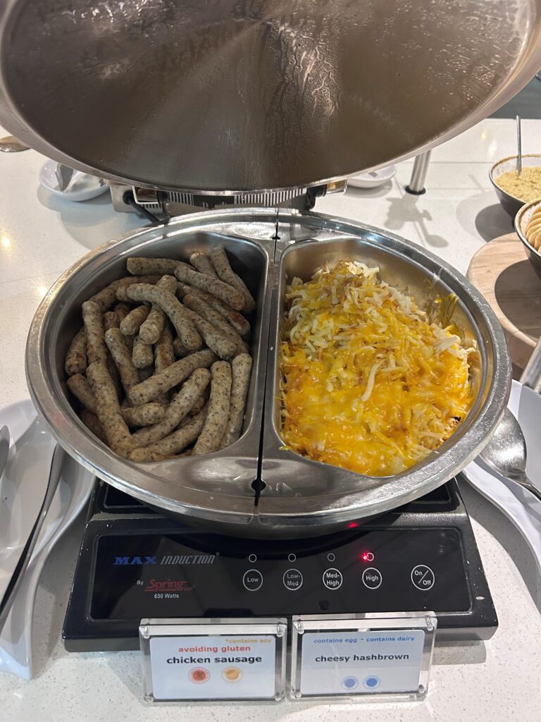 food in a container on a scale