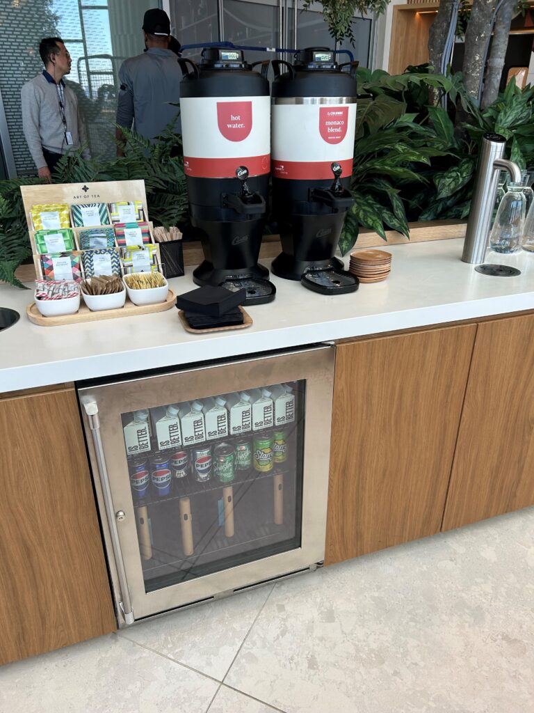 a beverage dispenser on a counter
