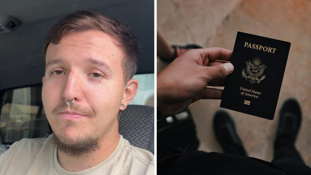 a man with a nose ring and a black book