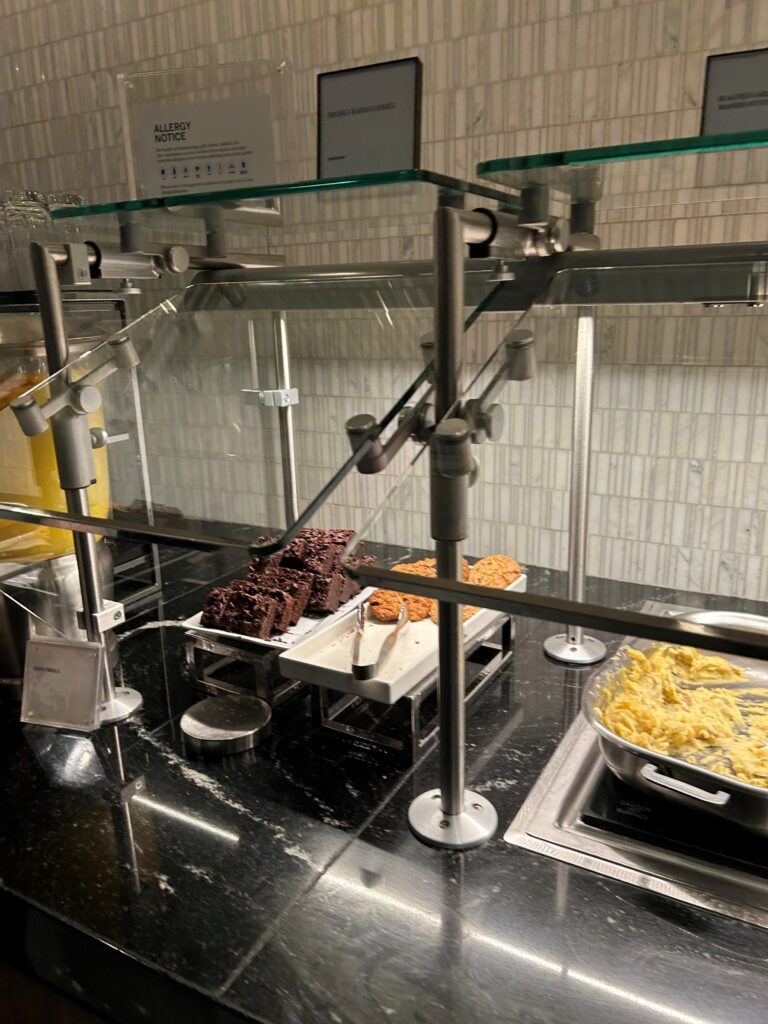 food on a counter in a restaurant