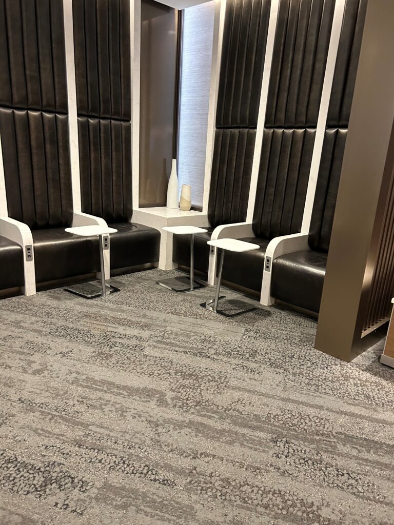 a group of chairs in a room