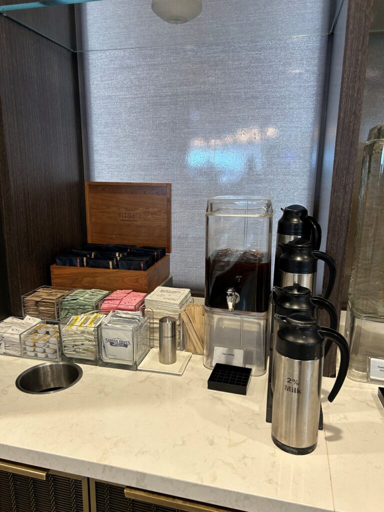 a coffee maker and other items on a counter