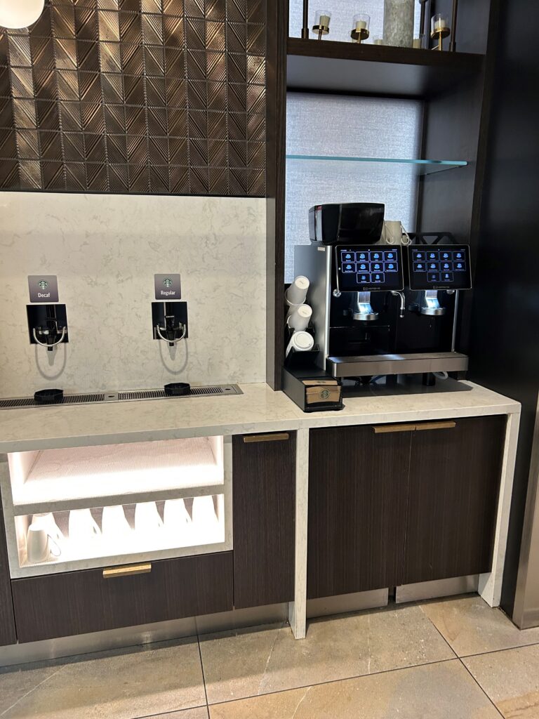 a coffee machine on a counter