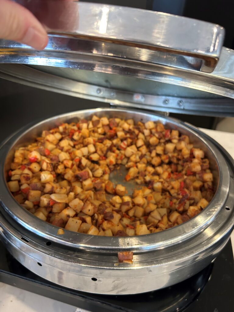 a pot of food with a lid open