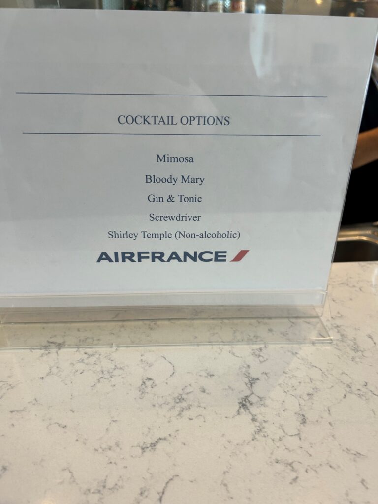 a sign on a counter