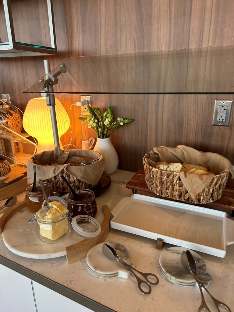 a table with food on it