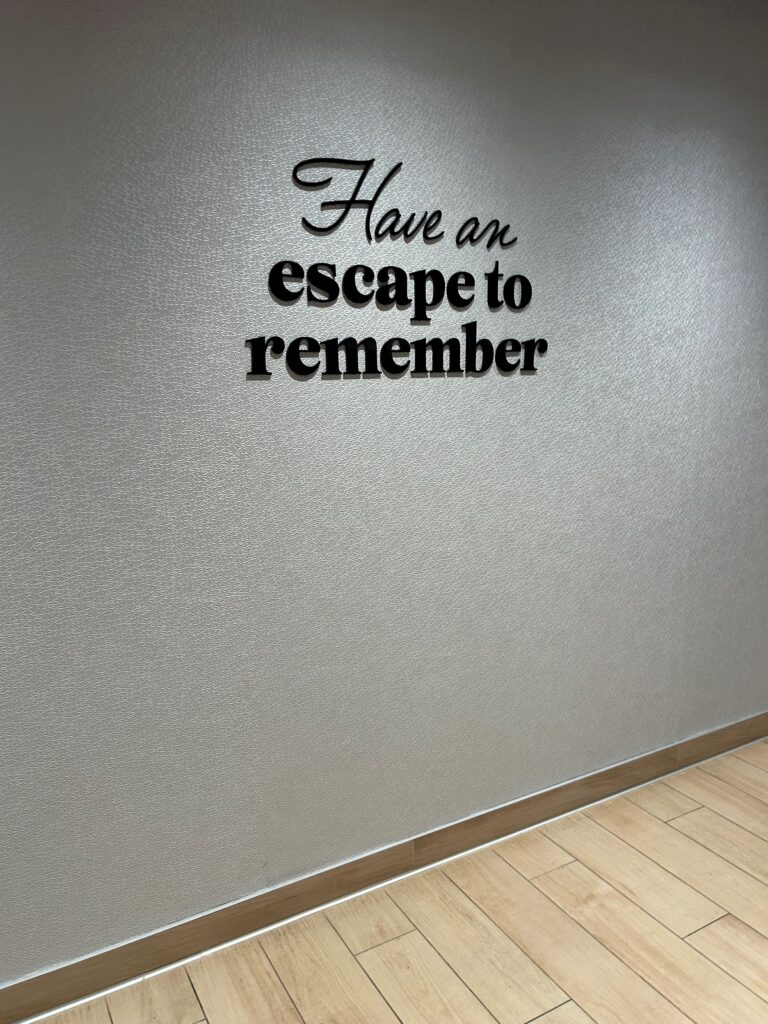 a wall with words on it