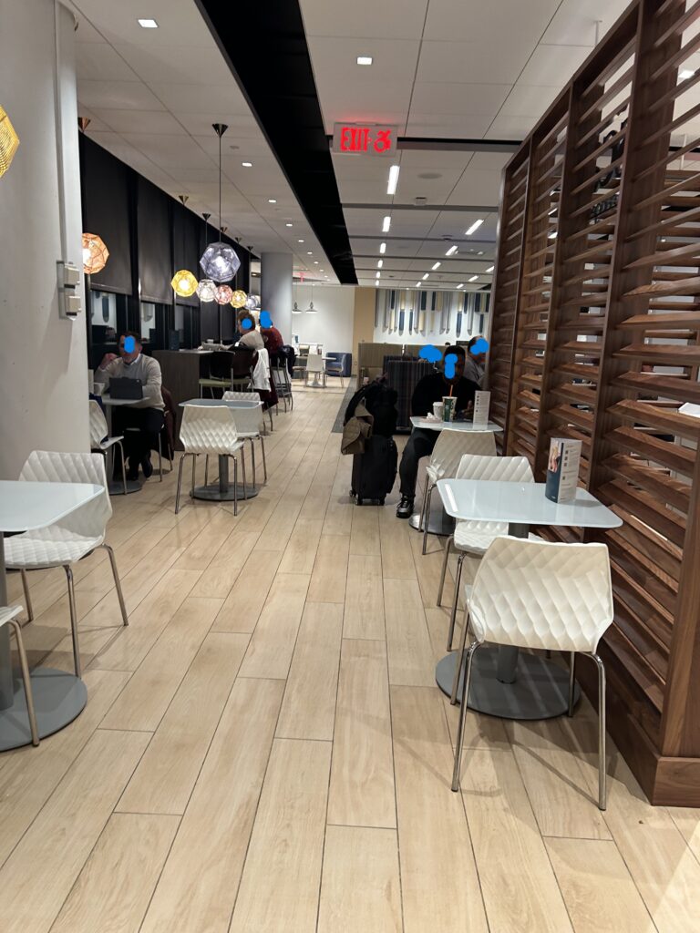 a room with tables and chairs