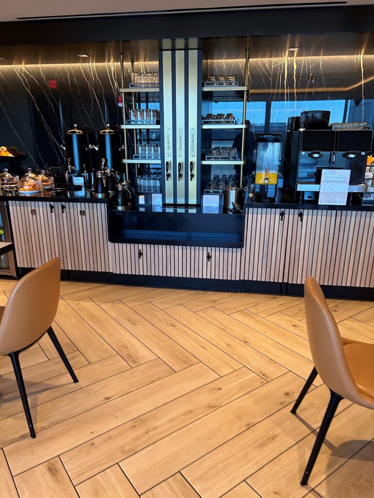a coffee machine in a room