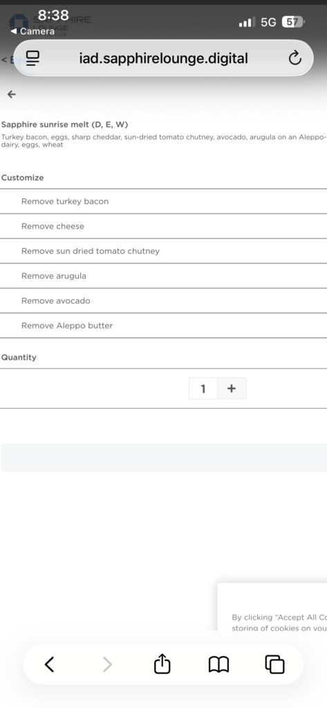 a screenshot of a menu
