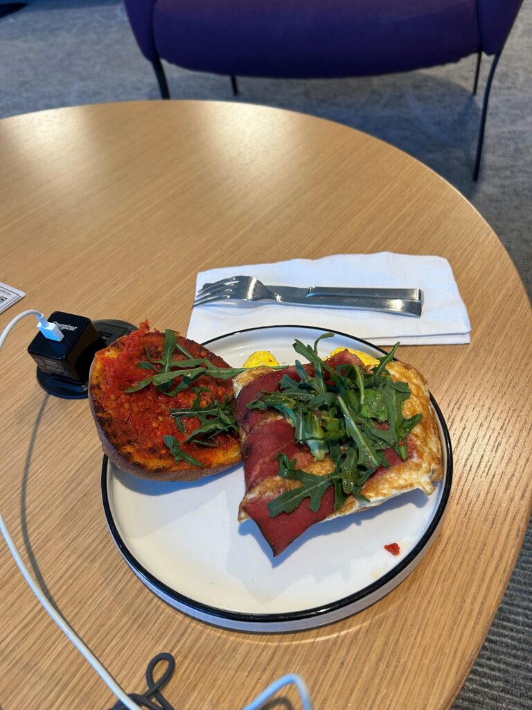 a plate of food on a table