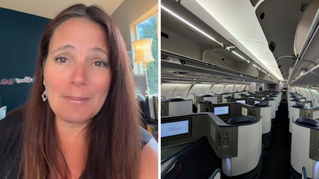 woman shares first class experience (c) first class seats (r)
