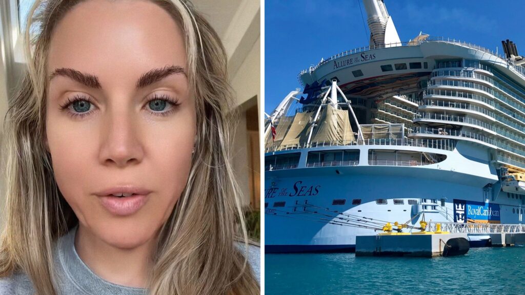 woman shares cruise experience (l) Royal caribbean cruise (r)