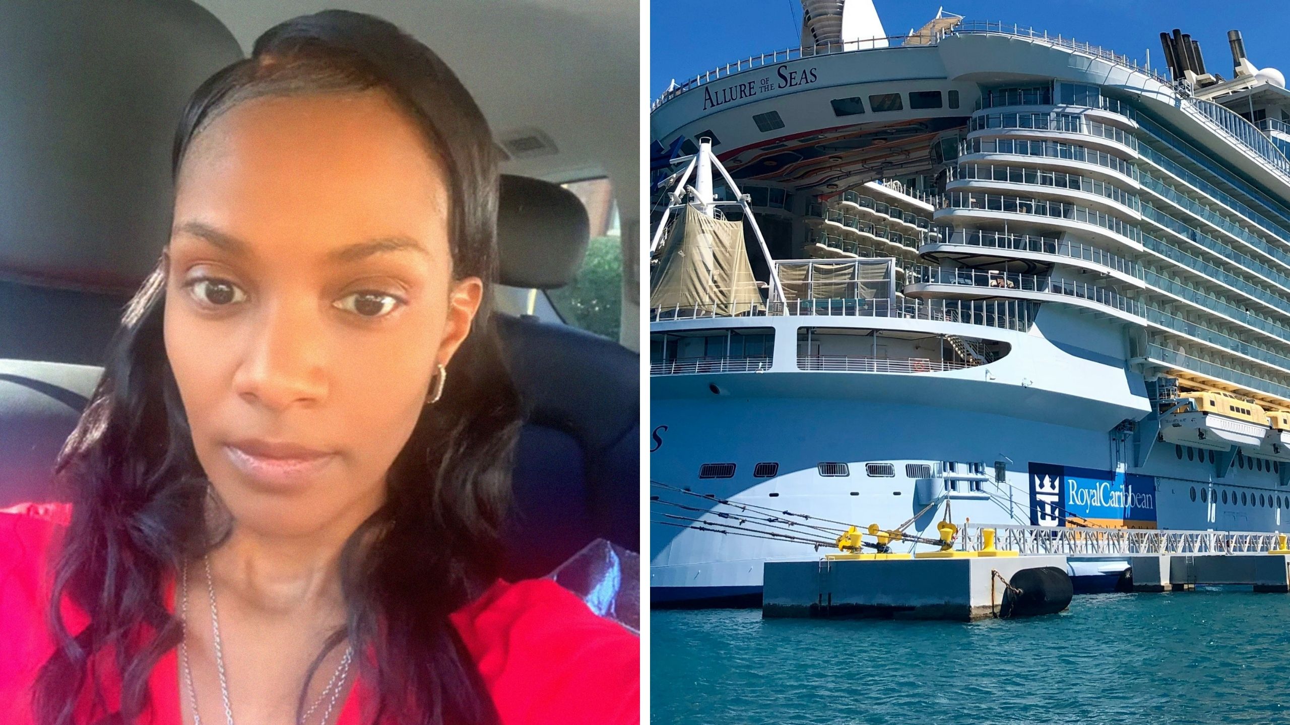 woman shares cruise room service experience (l) Royal Caribbean cruise (r)