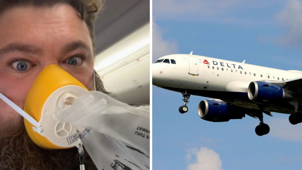 man shares flight experience (l) Delta airlines (r)